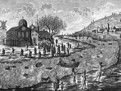 Árvíz Franciaországban, 1784. december alkotó: French School